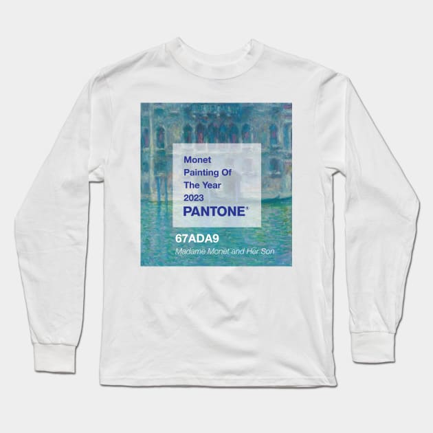 PANTONE MONET -  PANTONE Palazzo da Mula, Venice (1908) by Claude Monet Long Sleeve T-Shirt by theartistmusician